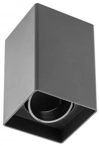 Lámpa Mennyezeti lámpatest RESTO, PC, 80x80x125 mm, IP20, max 20W, négyzet, fekete