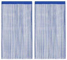 2 db kék zsinórfüggöny 140 x 250 cm