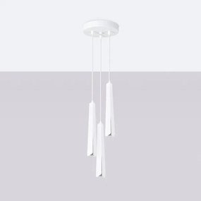 Sollux SL.1398 - Csillár zsinóron PRYSM 3xG9/8W/230V fehér