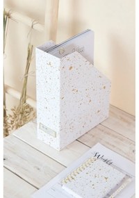 Estelle aranyszínű-fehér irattartó - Bigso Box of Sweden