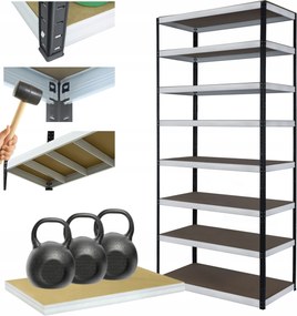 Tárolószekrény fém állvány Helios 270x110x40cm 8Px350kg Tömör