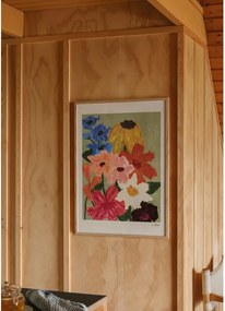 Poszter 50x70 cm Flowers on Sage Green – Carla Llanos – The Poster Club