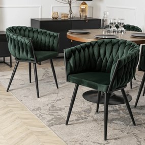 Zöld Bársony Étkezőszék ELENA