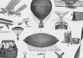 Fotótapéta Flizelina Dekoratív iroda Repüléstörténet 208x146 Ragasztó