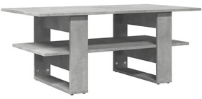 Betonszürke szerelt fa dohányzóasztal 102 x 55 x 42 cm