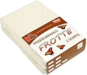 Gumis frottír lepedő 180x200 ekri Karo