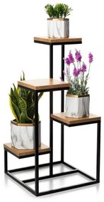 KASKADA virágtartó állvány 79x40 cm fekete/barna