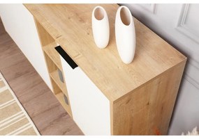 Konzolasztal Clara Console - Oak, Fehér