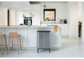Matt ezüstszínű acél érintésre nyíló szelektív szemetes 60 l Bo Touch Bin Hi – Brabantia