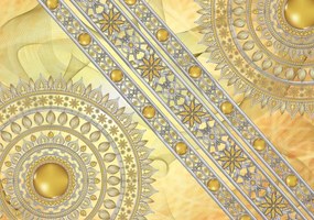 Fotótapéta - Mandala arany - átlós (152,5x104 cm)