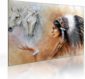 Kép - Indiánok varázslata (üvegen) (70x50 cm)