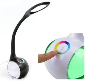 LED RGB Szabályozható asztali lámpa LED/7W/230V fekete