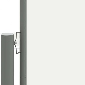 krémszínű behúzható oldalsó napellenző 140 x 600 cm