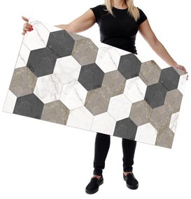 Wallplex falburkoló konyhapanel Barna hexagon