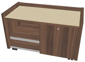 Verno mobil konténer 100 x 50 cm üveggel, bal, dió / vanília