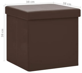 barna összecsukható PVC tárolóülőke