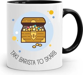 Barista Kávézó Bögre Fekete Ajándék fényképes nyomattal
