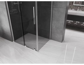 Mexen Velar L, zuhanykabin tolóajtóval 110 x 80 cm, 8mm szürke üveg, króm, 871-110-080-43-01