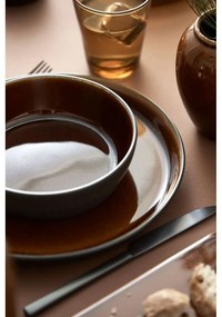 Fekete-borostyán színű kőedény tálka Gastro Black/Amber – Bitz