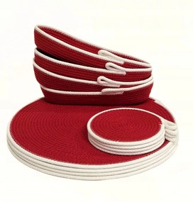 Pamut Zsinór Szett Tányéralátét Szerszámok Italok Boho