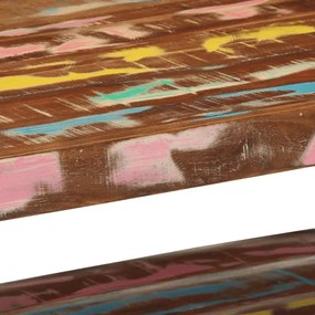 dohányzóasztal többszínű 90x50x38cm tömörfa újrahasznosított fa