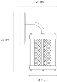 Lucide 29826/01/30 - Kültéri fali lámpa MAKKUM 1xE27/40W/230V IP23