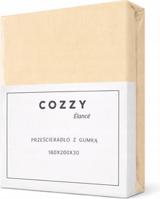 Jersey gumis lepedő 180x200 25cm, homokbézs szín