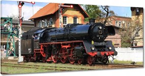 Vászonkép 60x30 Gőzmozdony parádé Wolsztyn