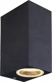 Négyzet alakú világítóoszlop Lumilight GU10 40 cm fekete