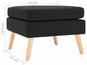 fekete szövet lábzsámoly