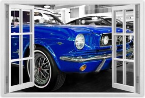 Poszter 90x60 Kék Ford Mustang