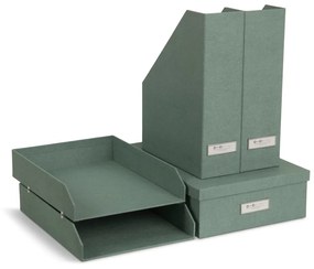 Zöld karton rendszerező szett 5 db-os dokumentumokhoz Holger Canvas Paper Laminate – Bigso