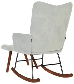 világosszürke bársony hintaszék ülőkével