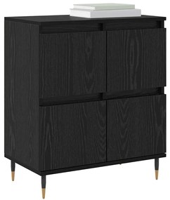 Oldalszekrények 3 pcs Musta tammi 180 x 35 x 70 cm Faanyag