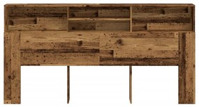 antik fa színű szerelt fa áthidalószekrény 200 x 19 x 103,5 cm