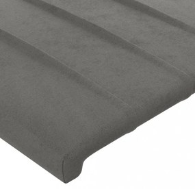 világosszürke bársony LED-es fejtámla 93 x 16 x 78/88 cm