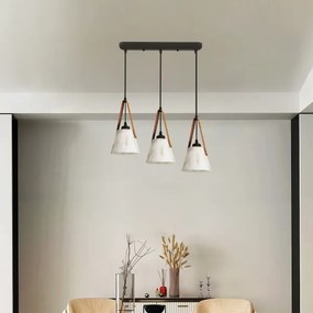 Csillár zsinóron 3xE27/40W/230V fehér