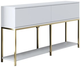 Konzolasztal Lord - White, Gold