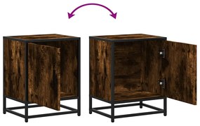 éjjeliszekrények 2 db füstölt tölgy 40x31x50 cm Gépi fa és fém