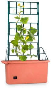Power Planter virágcserép, 75x130x35cm, rács indás növényekre, 3 emelet, PP téglaszín
