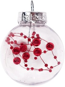 Tutumi, karácsonyi függőgolyók 24 db SYSD1688-088, rózsaszín, CHR-05007