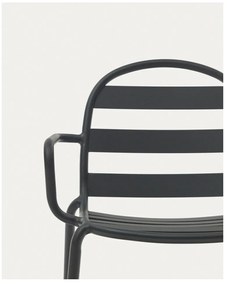 Sötétszürke fém kerti szék Joncols – Kave Home