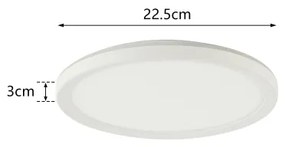 Brilagi - LED Fürdőszobai lámpa ULTRA SLIM LED/12W/230V átm. 22,5 cm fehér IP54