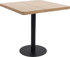 vidaXL világosbarna MDF bisztróasztal 80 x 80 cm