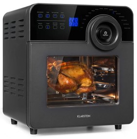 Klarstein AeroVital Cube Chef, forrólevegős fritőz, 1700 W, 14 l, 16 program, felső és alsó fűtés
