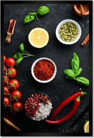 Poszterek keretben 40x60 Különböző fűszerek készlet