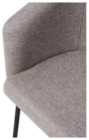 Világosszürke kárpitozott karfás étkezőfotel Easton – Unique Furniture