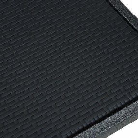 2 db fekete rattan hatású műanyag kerti szék