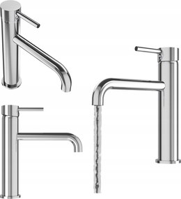 Fürdőszobai Pultra Szerelhető Mosdó Csaptelep Alacsony Króm Kivo Kerámia