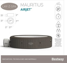 Lay-Z-Spa Mauritius AirJet masszázsmedence 270 cm x 180 cm x 71 cm